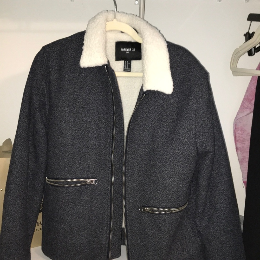Men’s Jacket with Sherpa Collar NEW FOREVER 21